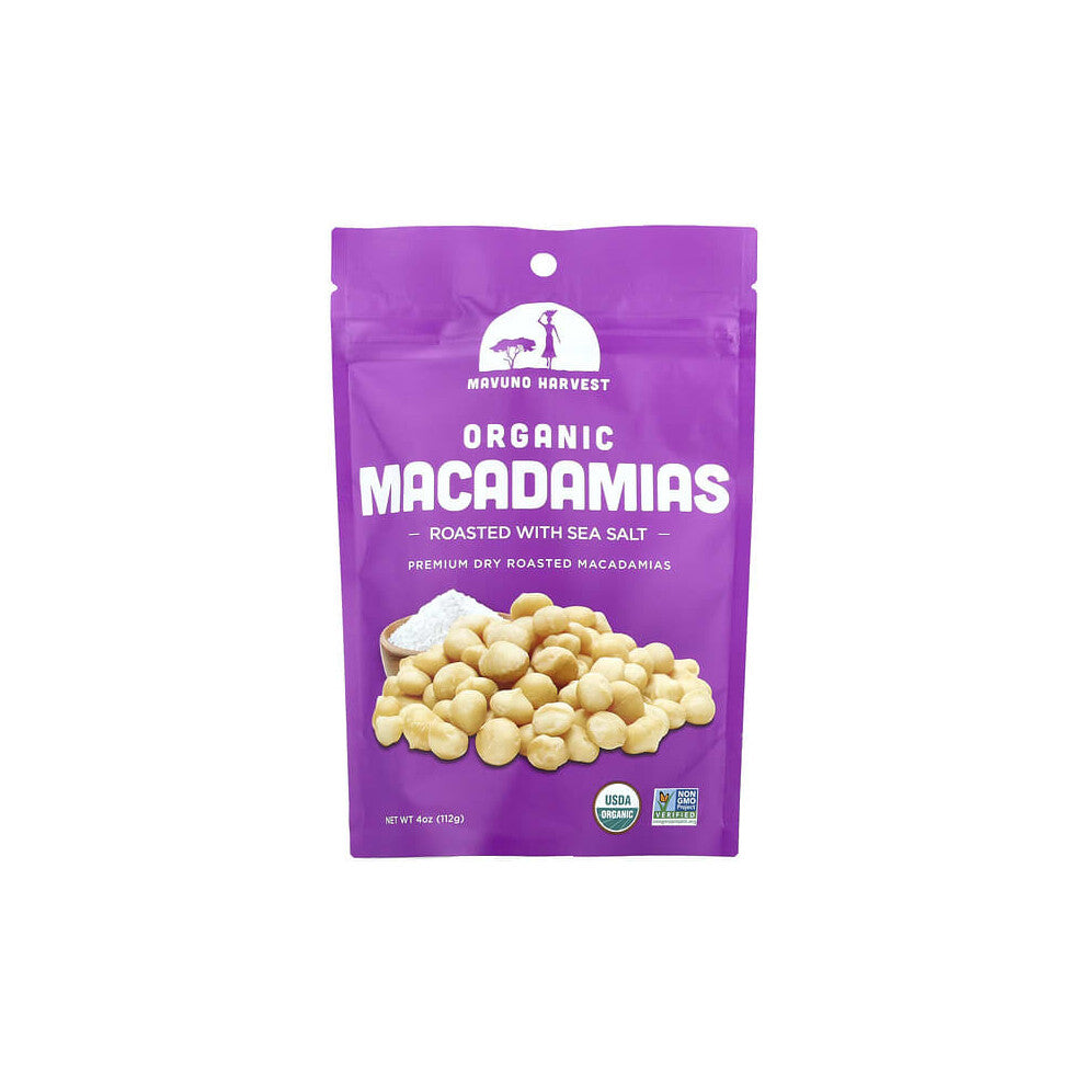 Organic Macadamias, Roasted With Sea Salt