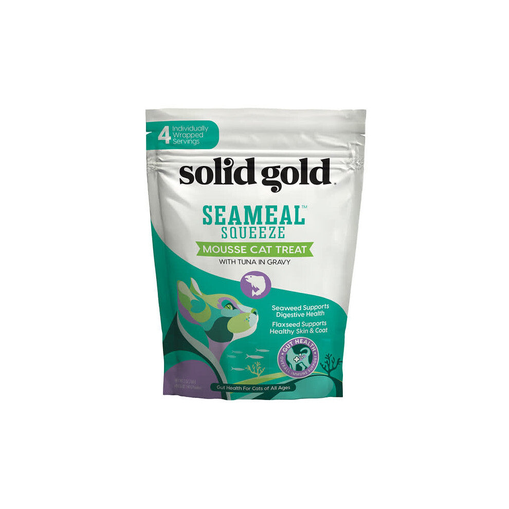 SeaMeal Squeeze Mousse Cat Treat with Tuna in Gravy, For Cats, All Ages