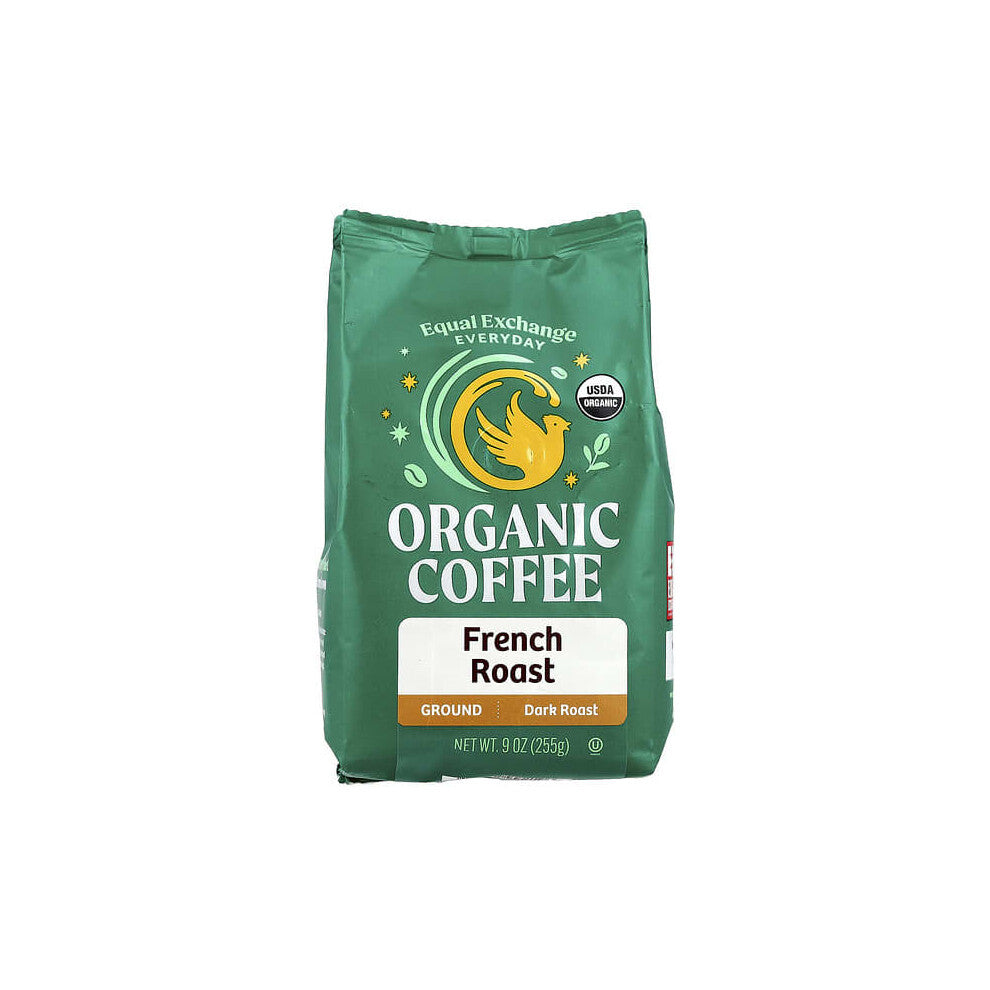 Organic Coffee, French Roast, Ground, Dark Roast