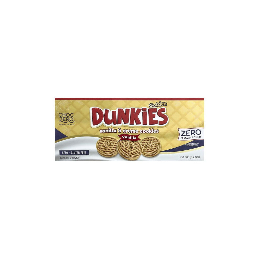 Golden Dunkies, Vanilla & Creme Cookies, Vanilla