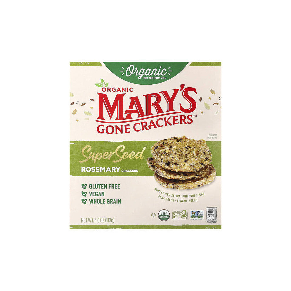 Organic Super Seed Crackers, Rosemary