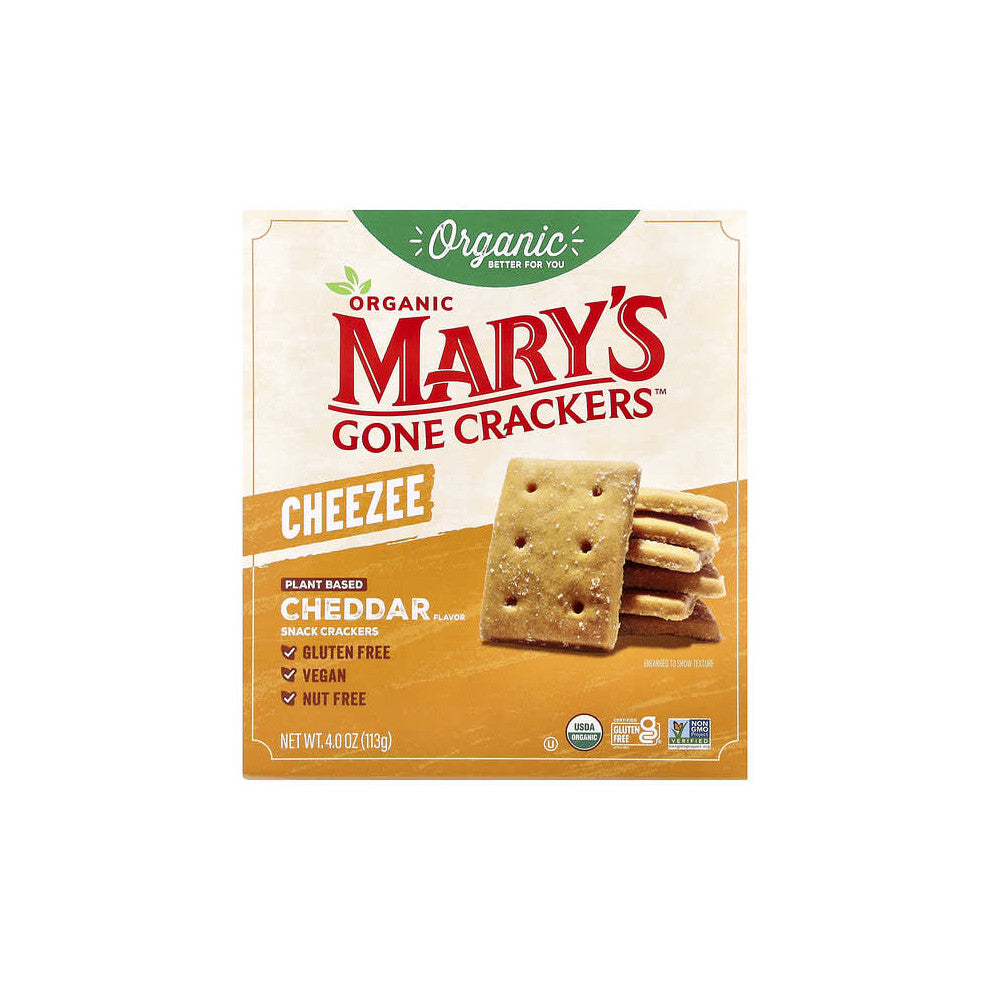 Organic Cheezee Snack Crackers, Cheddar