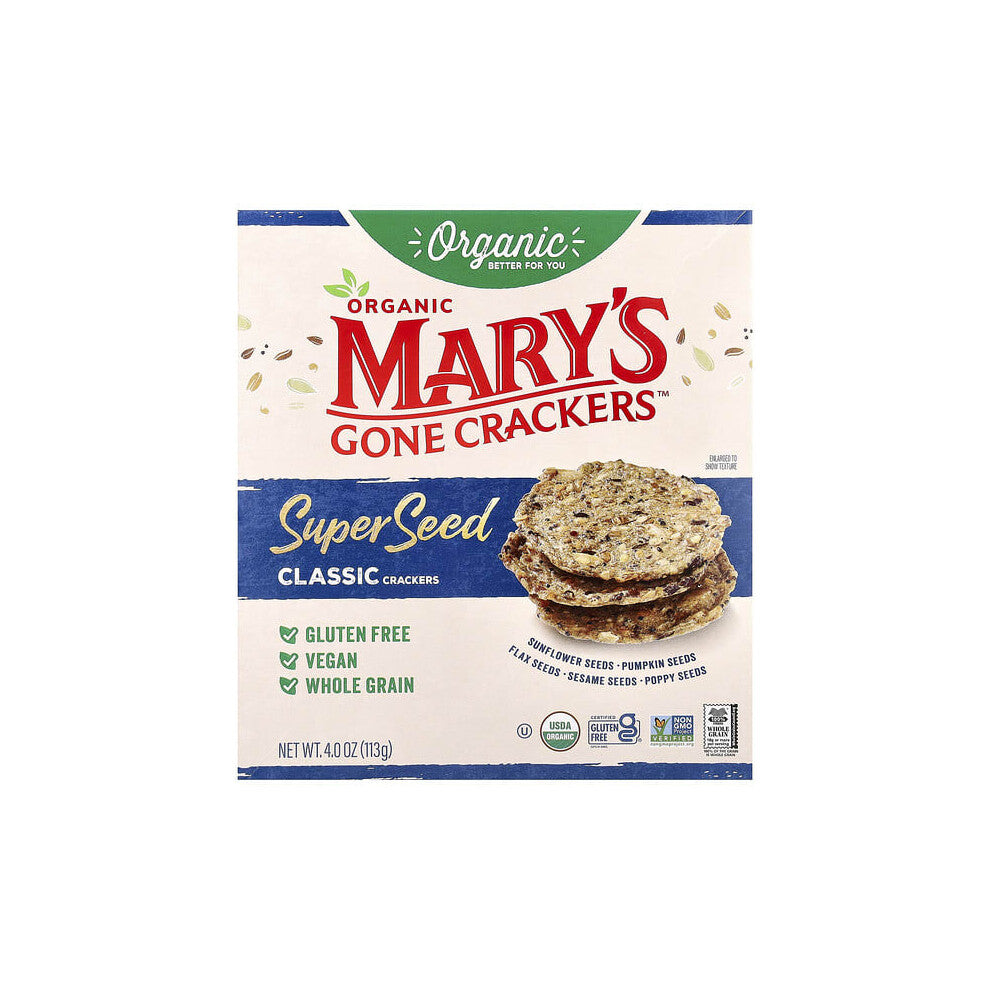Organic Super Seed Crackers, Classic