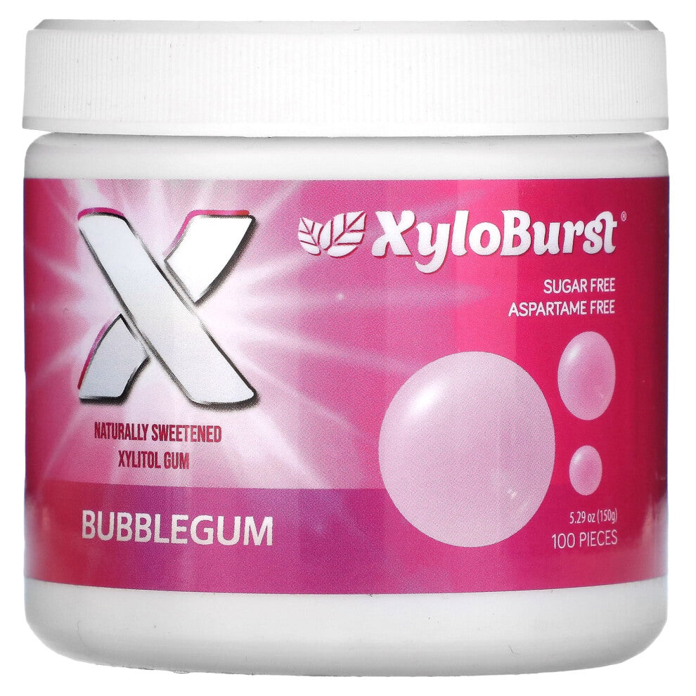 Xyloburst, Xylitol Gum, Bubble Gum, 100 Pieces, 5.29 oz (150 g)