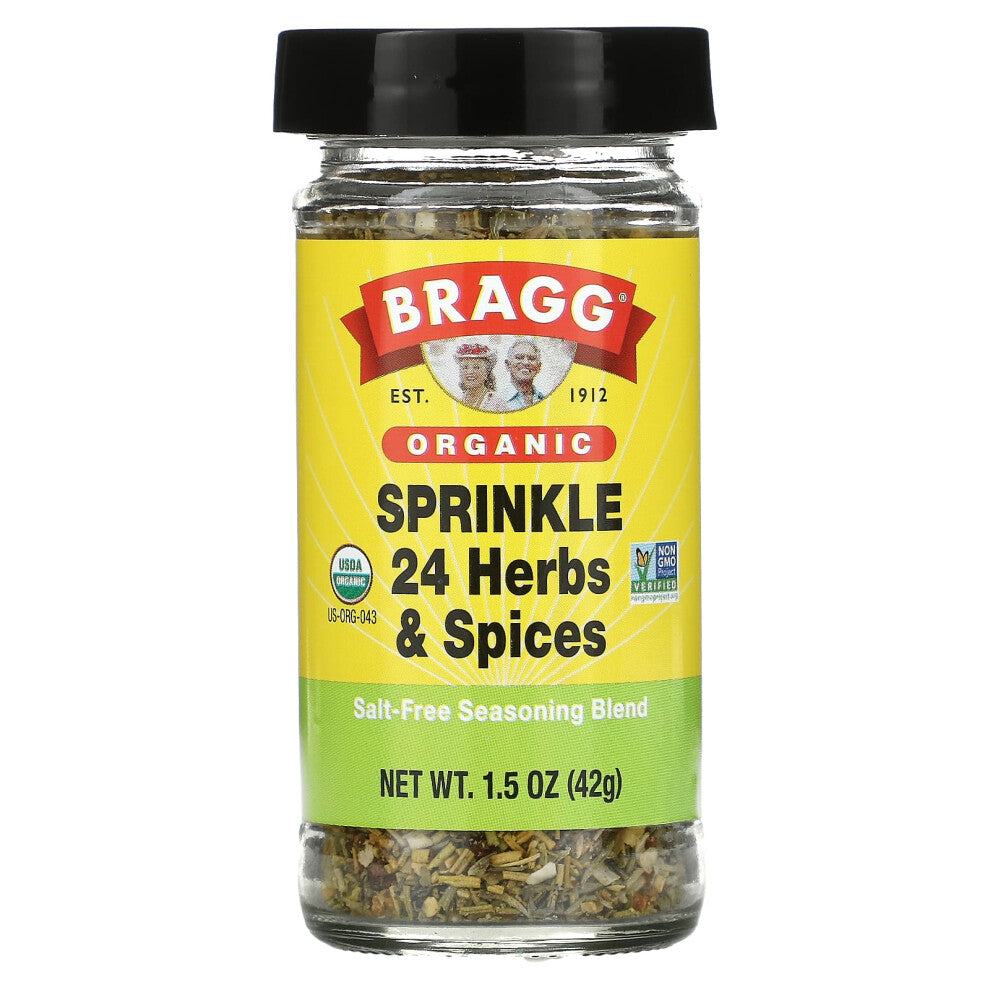 Bragg, Organic, Sprinkle 24 Herbs & Spices, Salt-Free Seasoning Blend , 1.5 oz (42 g)