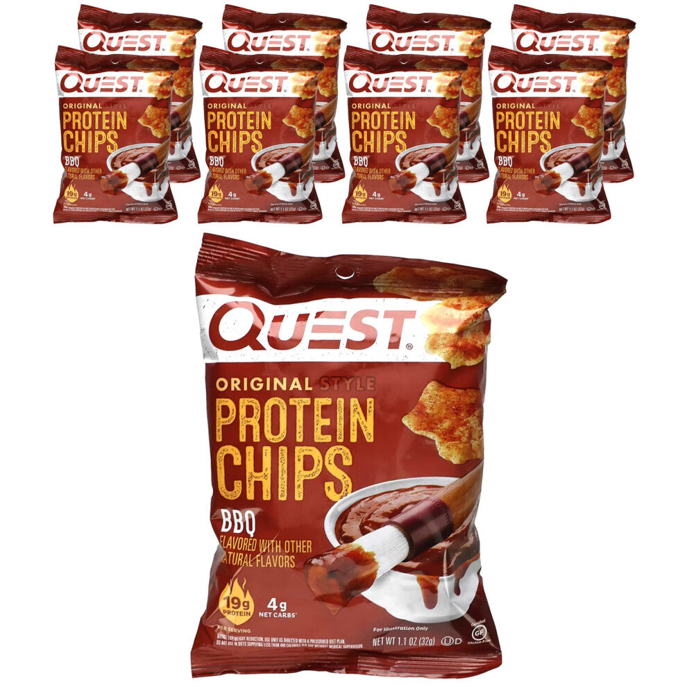 Quest Nutrition, Original Style Protein Chips, BBQ, 8 Bags, 1.1 oz (32 g) Each
