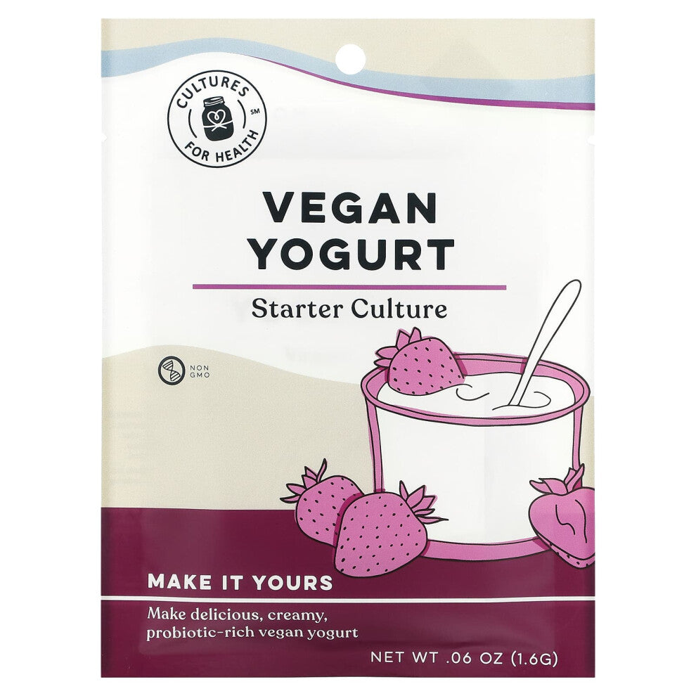 Cultures for Health, Vegan Yogurt, 4 Packets, .06 oz (1.6 g)