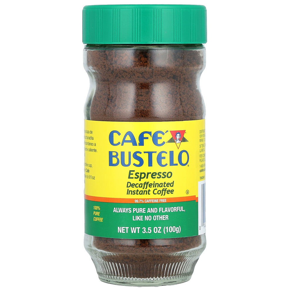 Caf Bustelo, Espresso, Decaffeinated Instant Coffee, 3.5 oz (100 g)