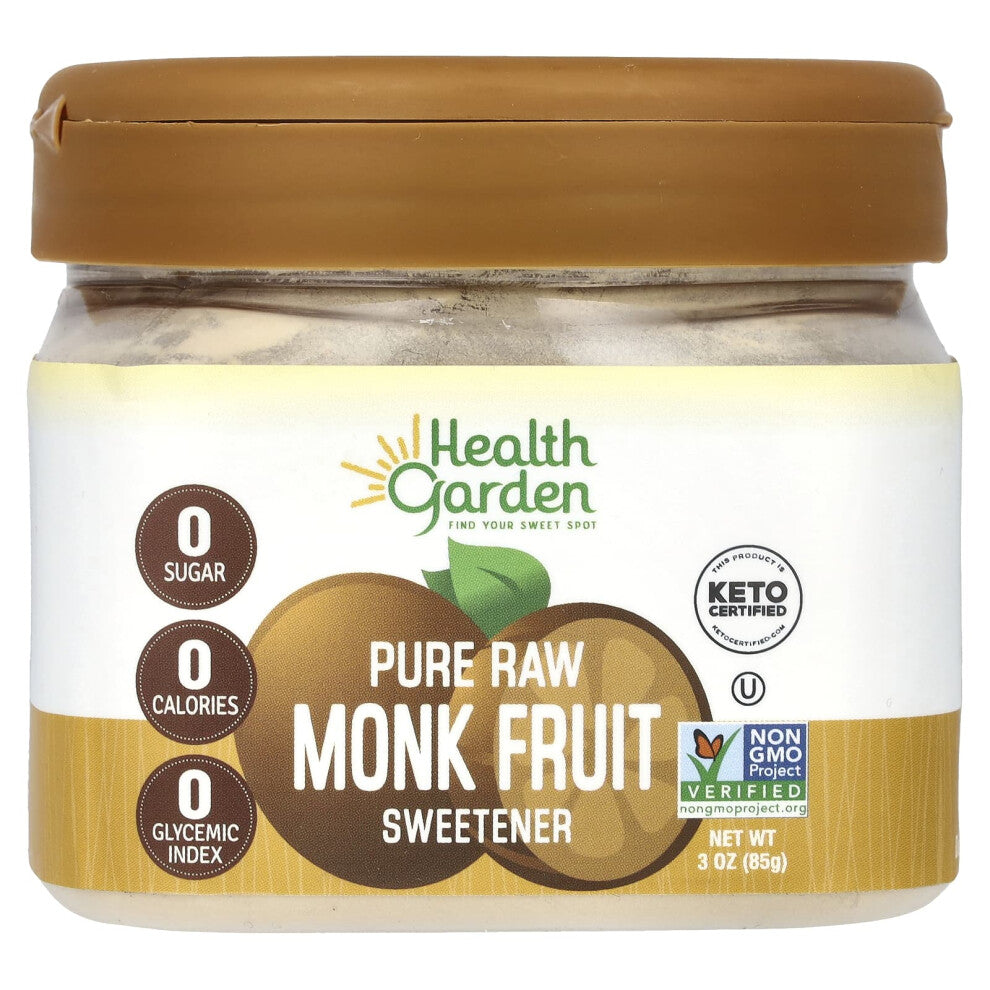 Health Garden, Pure Raw Monk Fruit Sweetener, 3 oz (85 g)