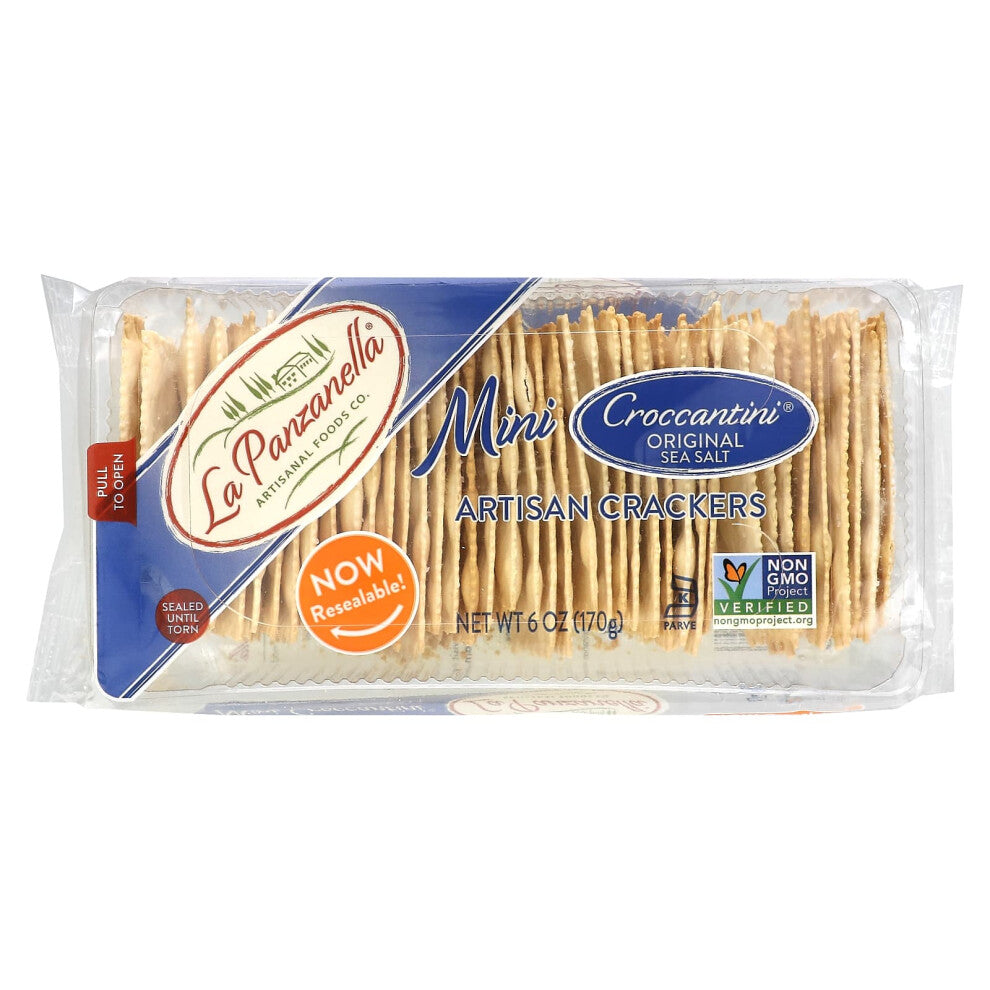La Panzanella, Mini Croccantini Artisan Crackers, Original Sea Salt, 6 oz (170 g)