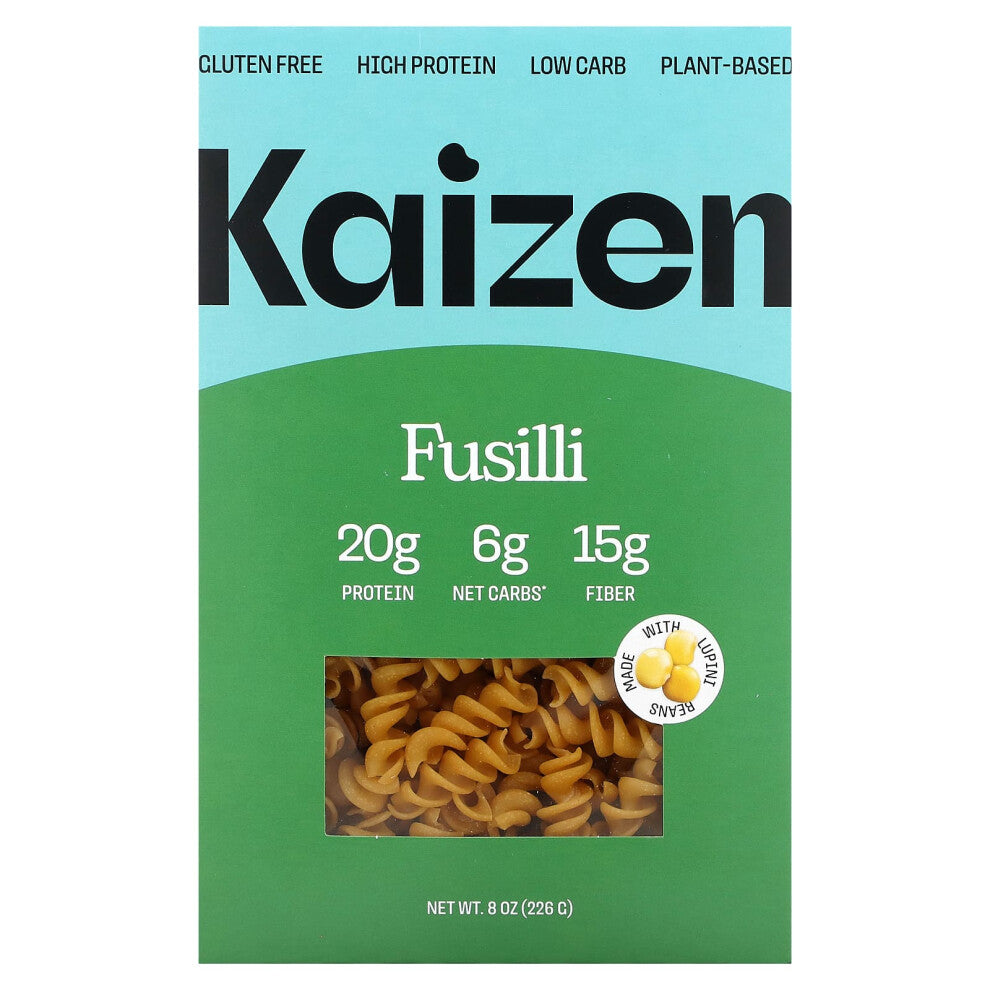 Kaizen, Fusilli, Gluten Free, High Protein, Low Carb, Plant-Based, 8 oz (226 g)