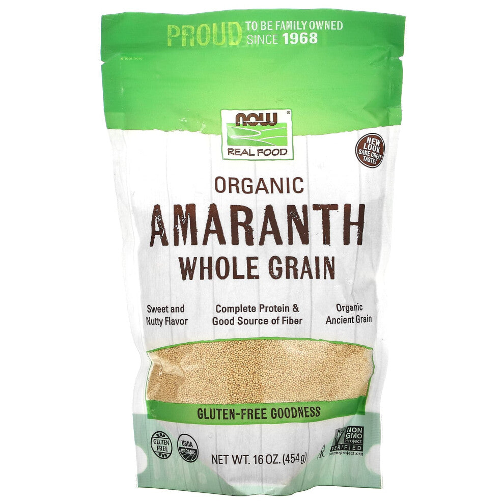 NOW Foods, Organic Amaranth, Whole Grain, 16 oz (454 g)