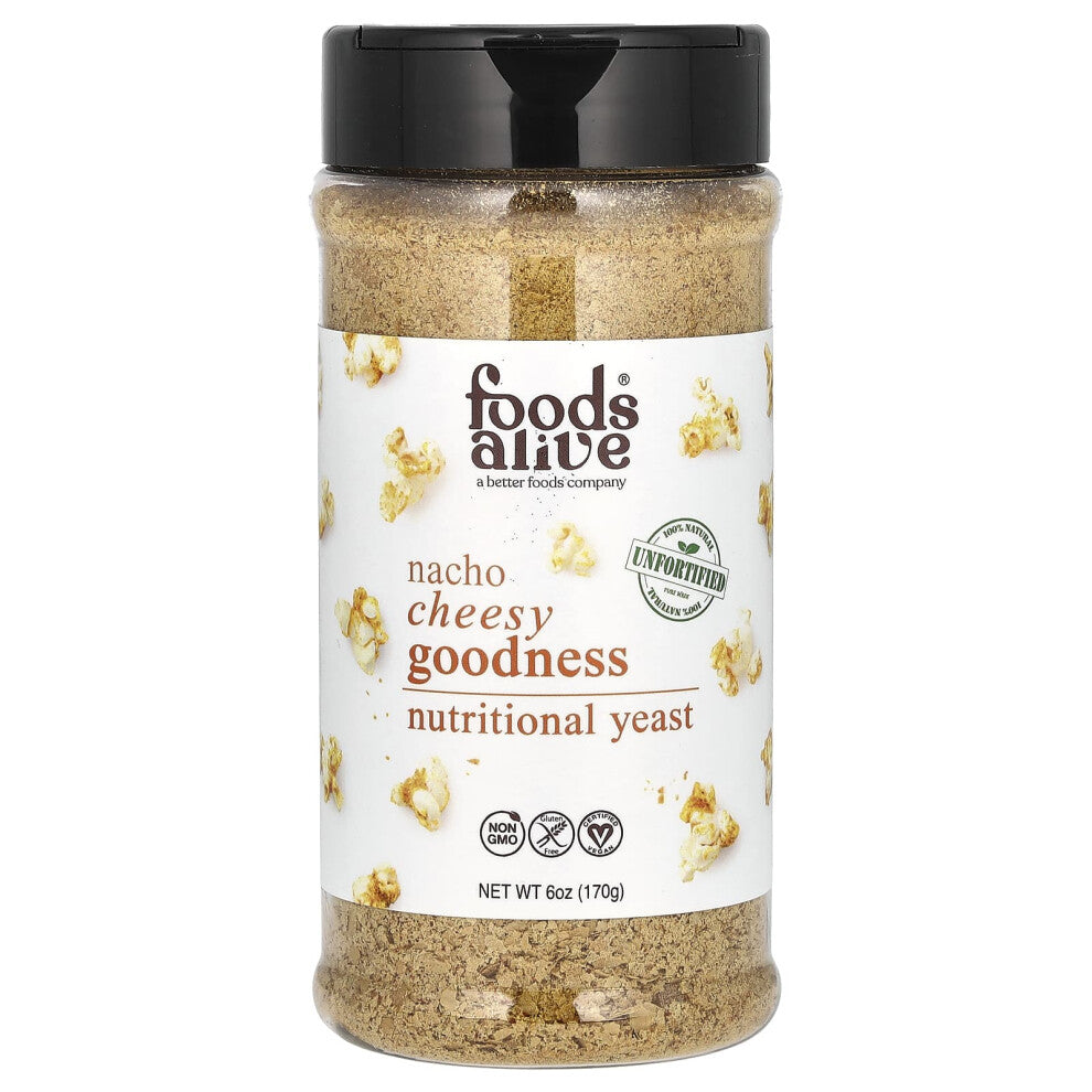 Foods Alive, Nutritional Yeast, Nacho Cheesy Goodness, 6 oz (170 g)