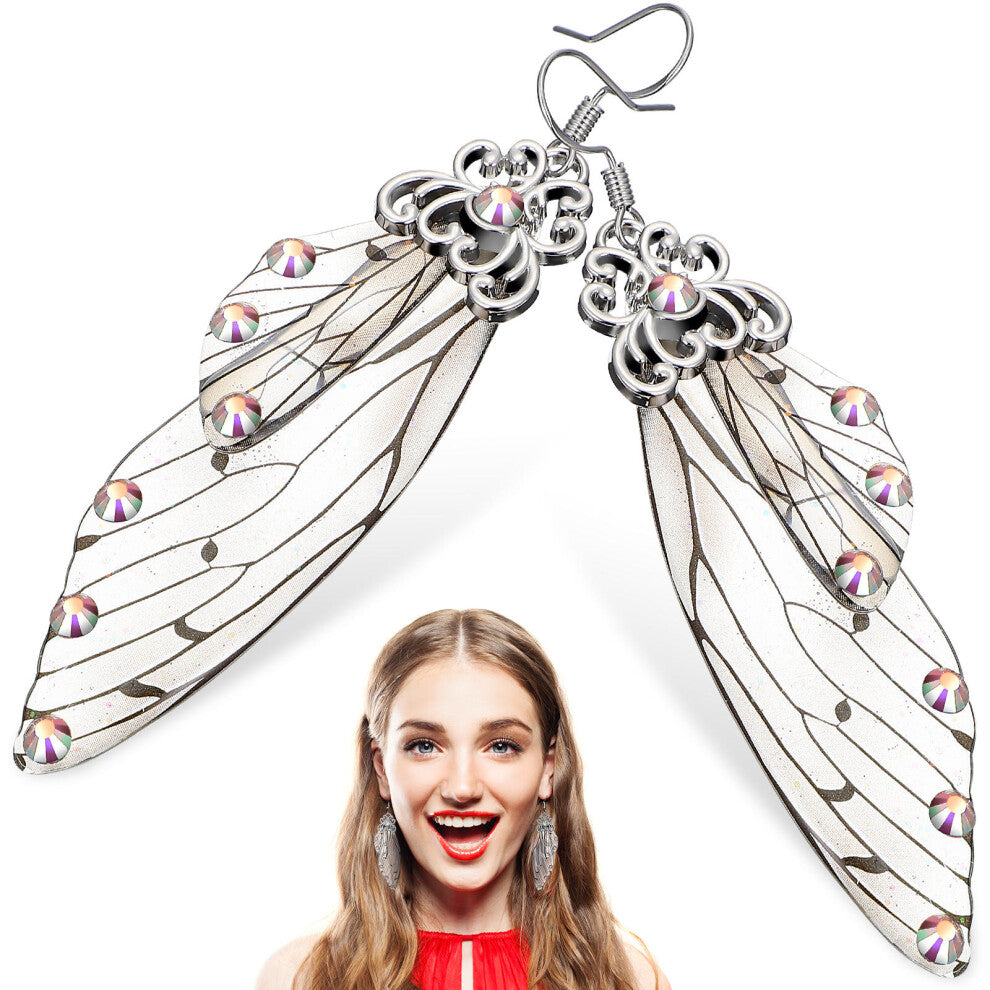 1 Pair Earrings Bride Earring Butterfly Jewellery Resin