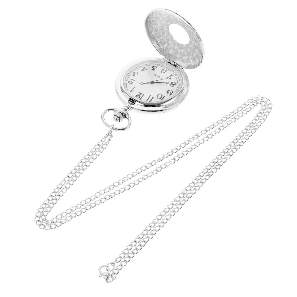 Worgeous Roman Scale Pocket Watch Watches For Men's Father Silver