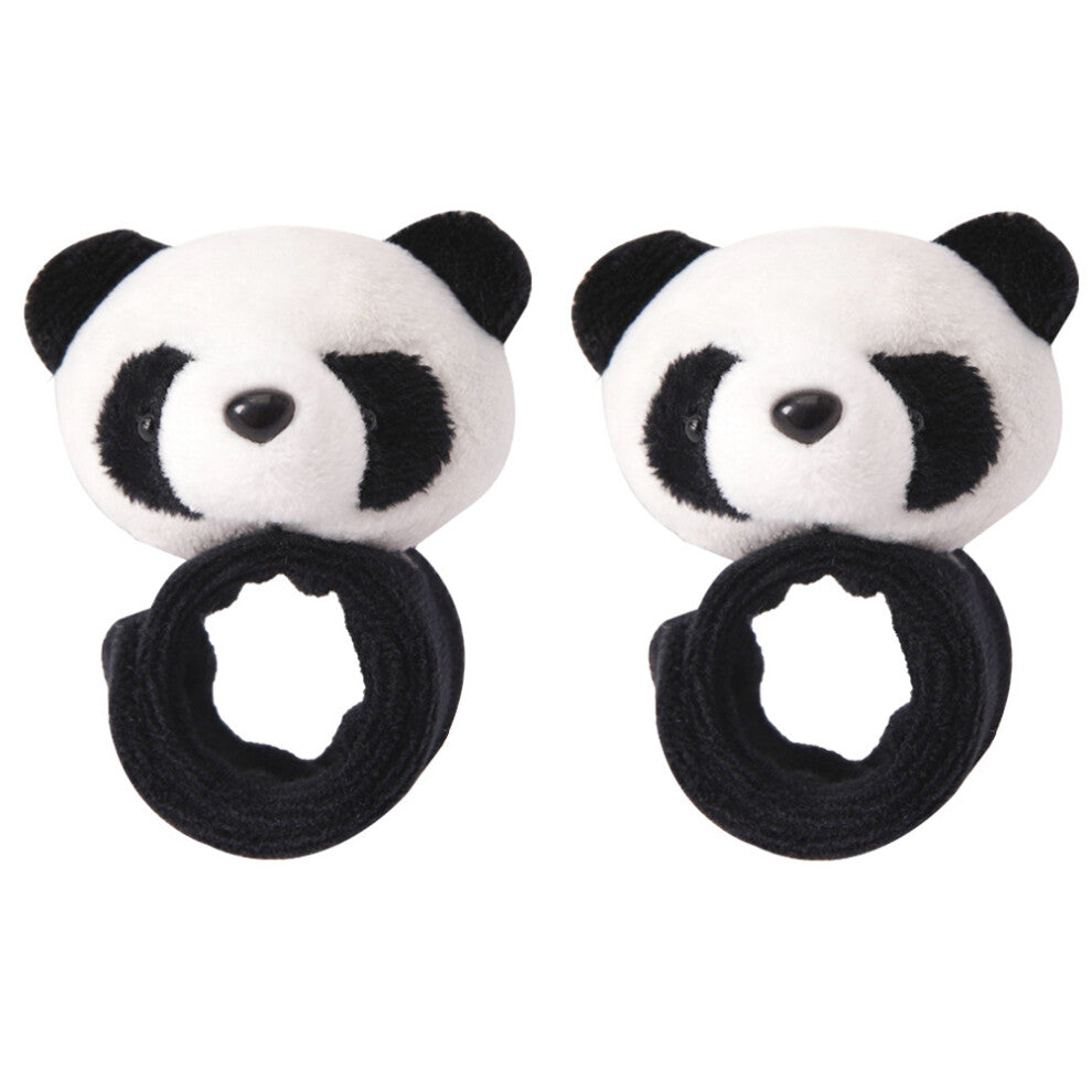 2pack Wildlife Party Slap Bracelets Black Plush Accessories