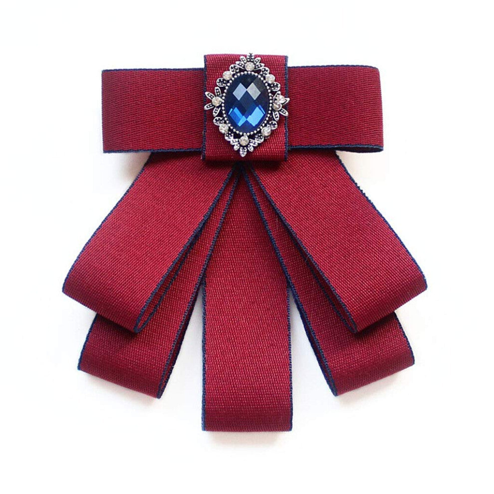 Stylish Crystal Brooch Pin with Adjustable Bow for Weddings, Rhinestone Design, Elegant Accessories