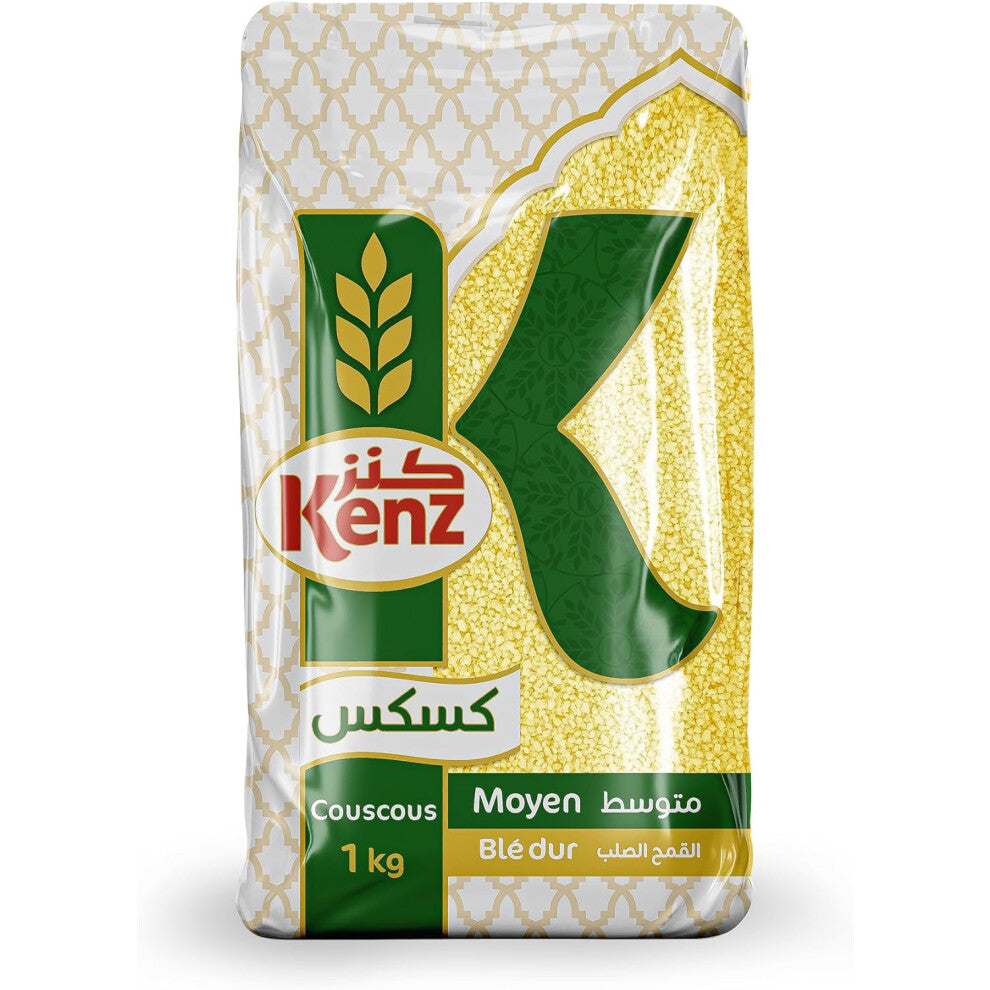 Kenz Medium Couscous 1kg Instant Couscous Wholegrain Couscous