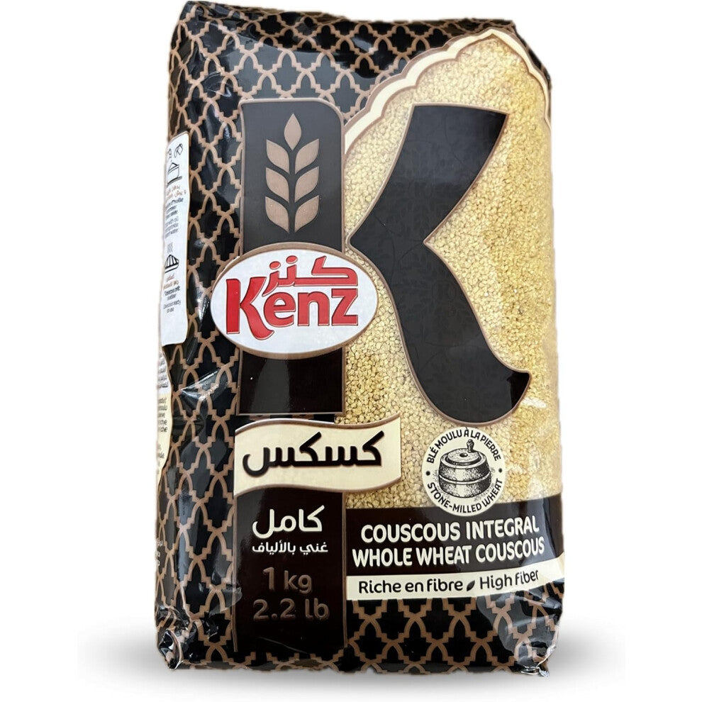 Kenz Integral Wholewheat Couscous 1kg Vegan, Wholegrain Cous Cous
