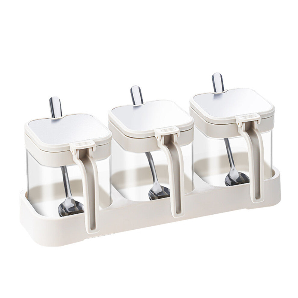 (Beige set) Household Combination Kitchen Storage Box For Neat And Tidy Kitchen