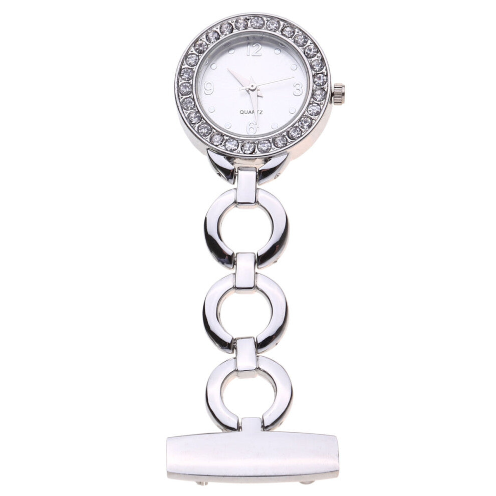 Masteelf  Pour Retractable Watch Weight Pedometer Nurse Watches Silver