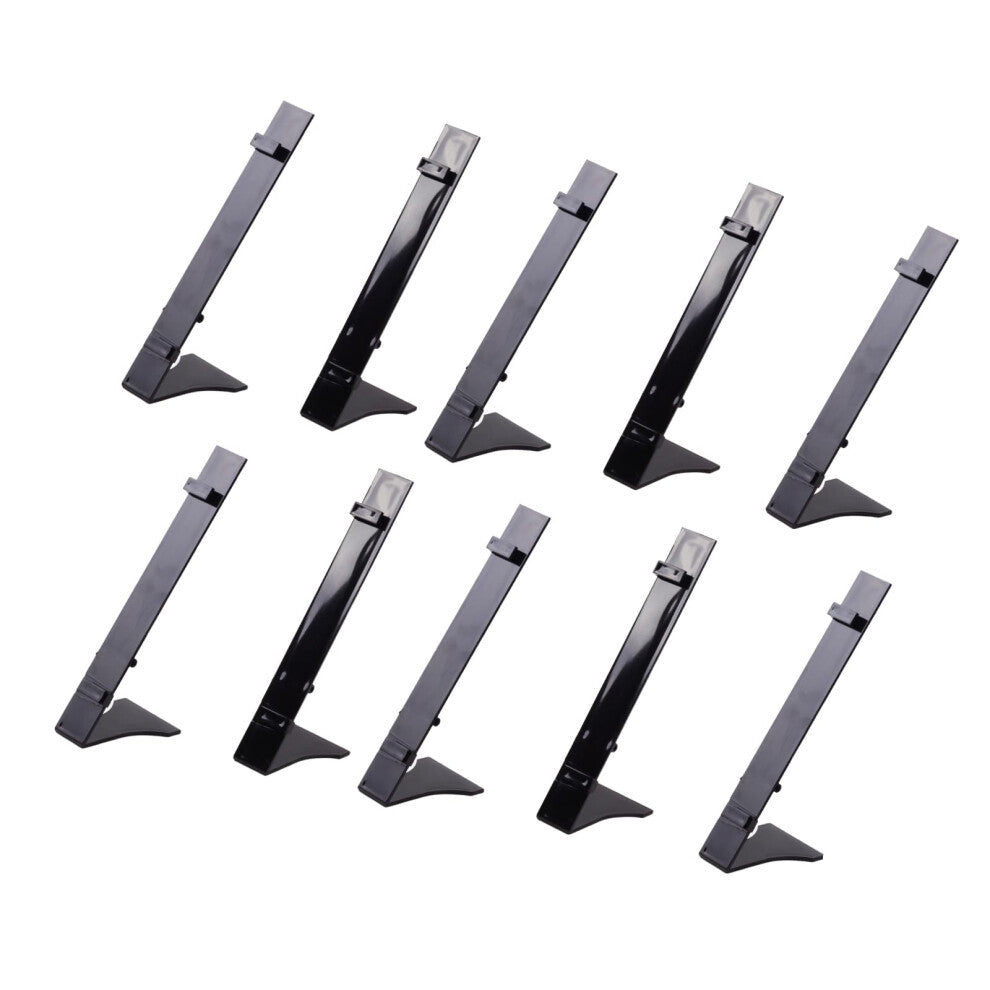 L Shape Watch Stand Set of 10, Black Jewelry Organizer for Watches, Bracelets, and Accessories Storage