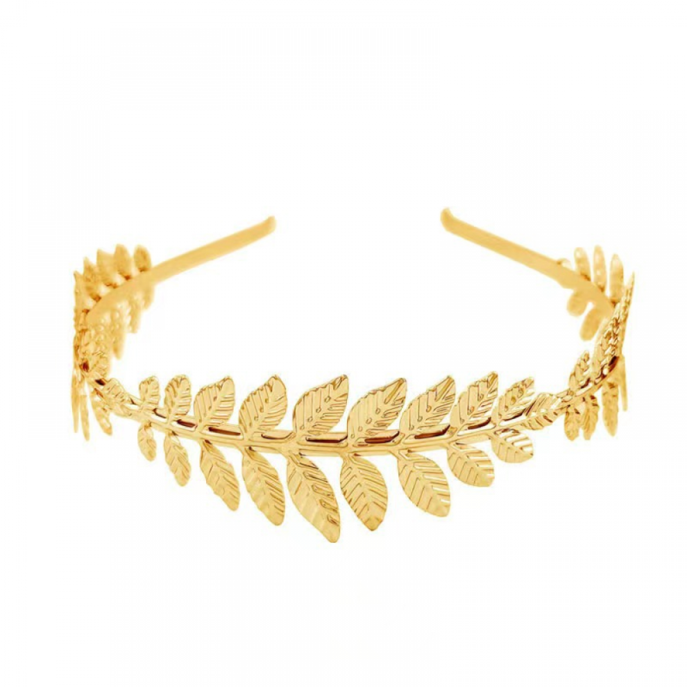 Golden Laurel Wreath, Greek Roman Headdress Hair Crown Women Accessories, Bridal Wedding Headpiece Leaf Headband Crown Travel, Photogra