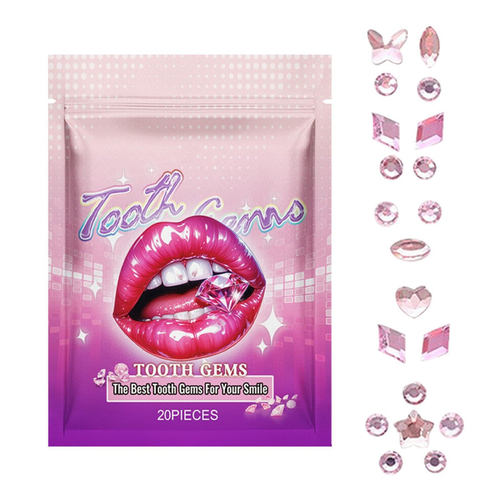 Tooth Jewellery Set - Temporary Gemstone Tooth Decoration, Easy Use Crystal Accessories for All Tooth Types, Funny Tartar Starter