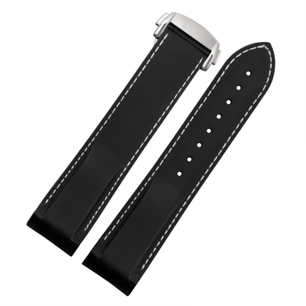 Waterproof Silicone Watch Strap for Omega Comas Meidus, 22mm 21mm Rubber Band, Durable Gummi, Compatible with Sports Watches