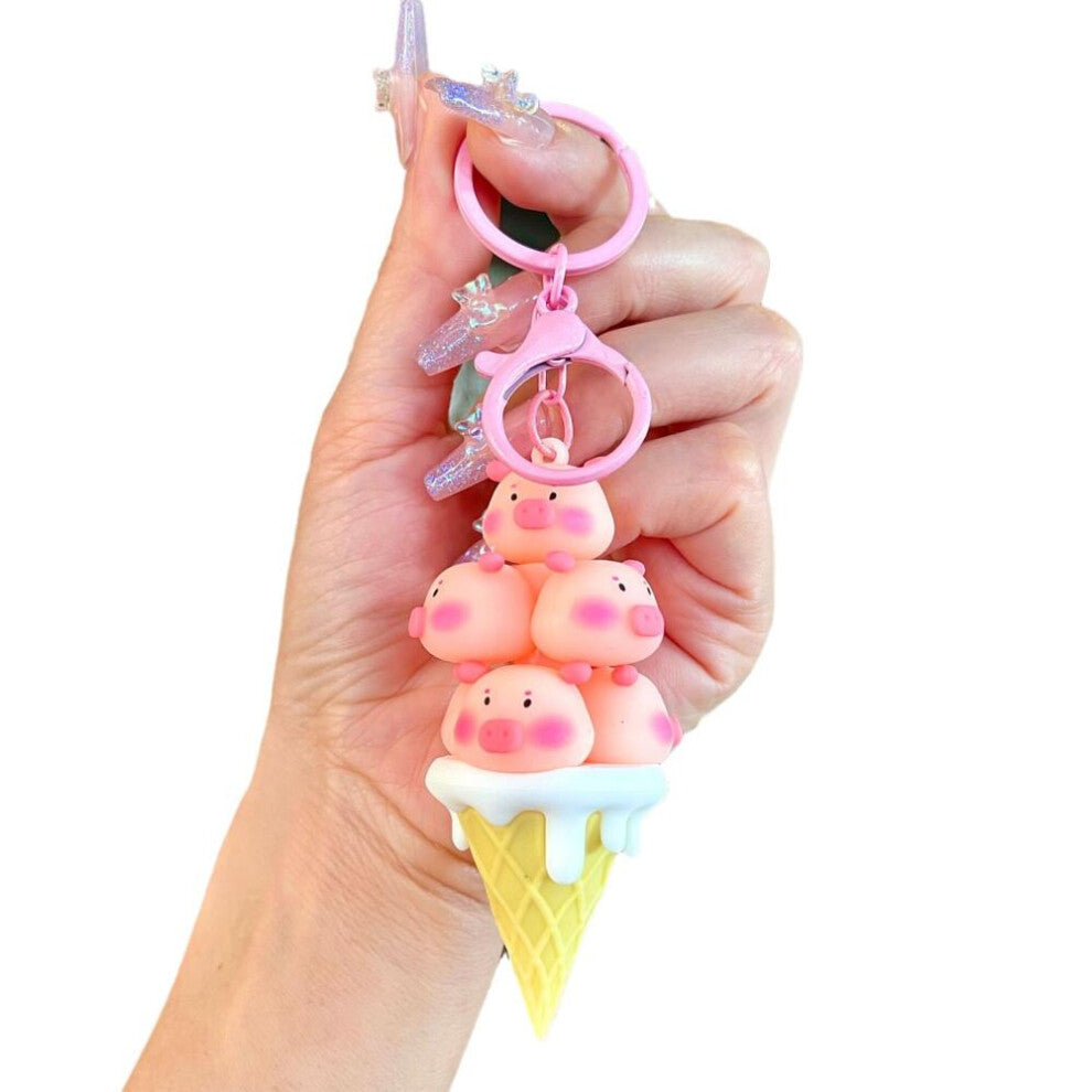 Animal Shaped Pendant Backpack Hanging Charm Delicate PVC Keychain Charm