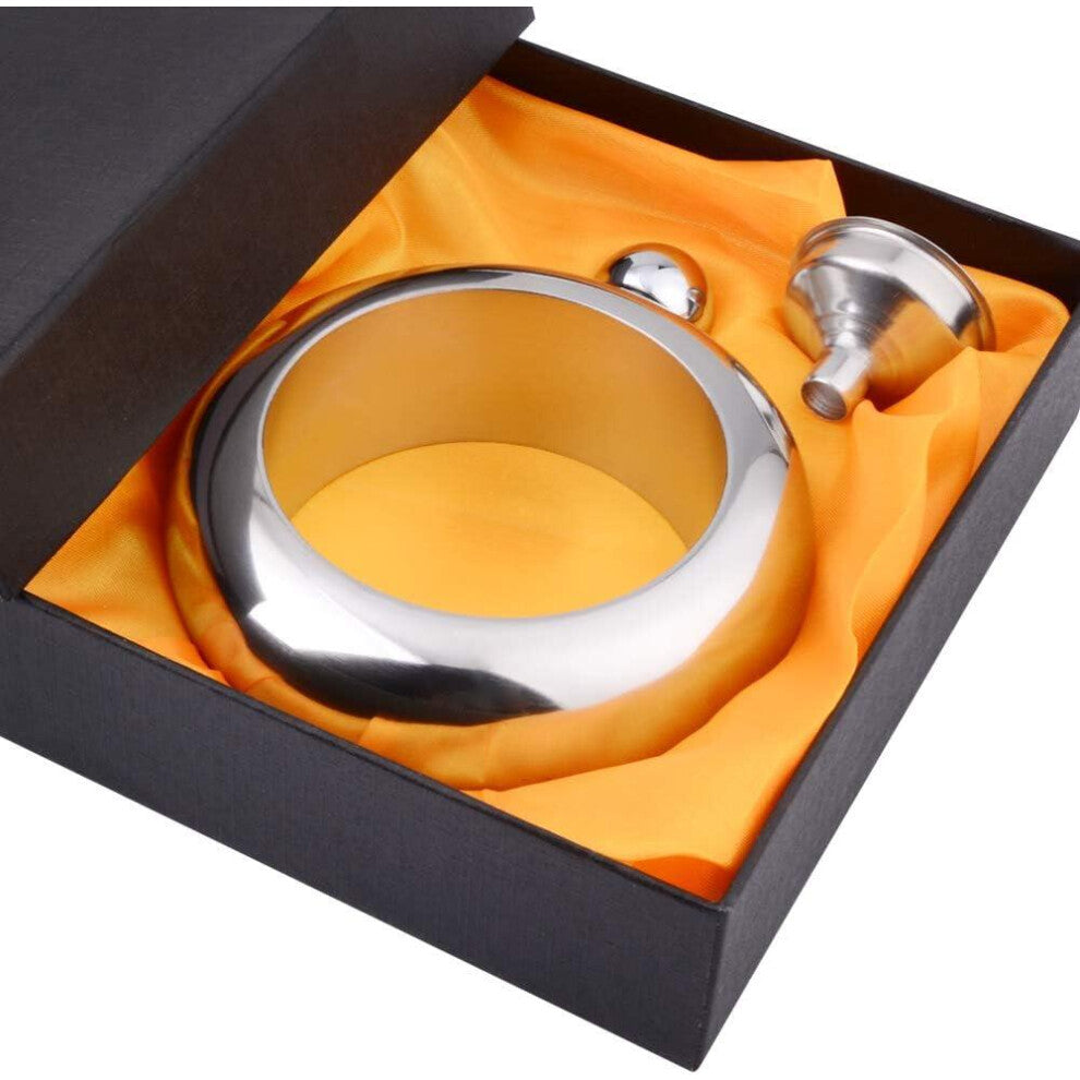 Liquor Flask For Women With Funnel-stainless Teel Bangle Brlet Flask Wrist Jewelry For Women,3854