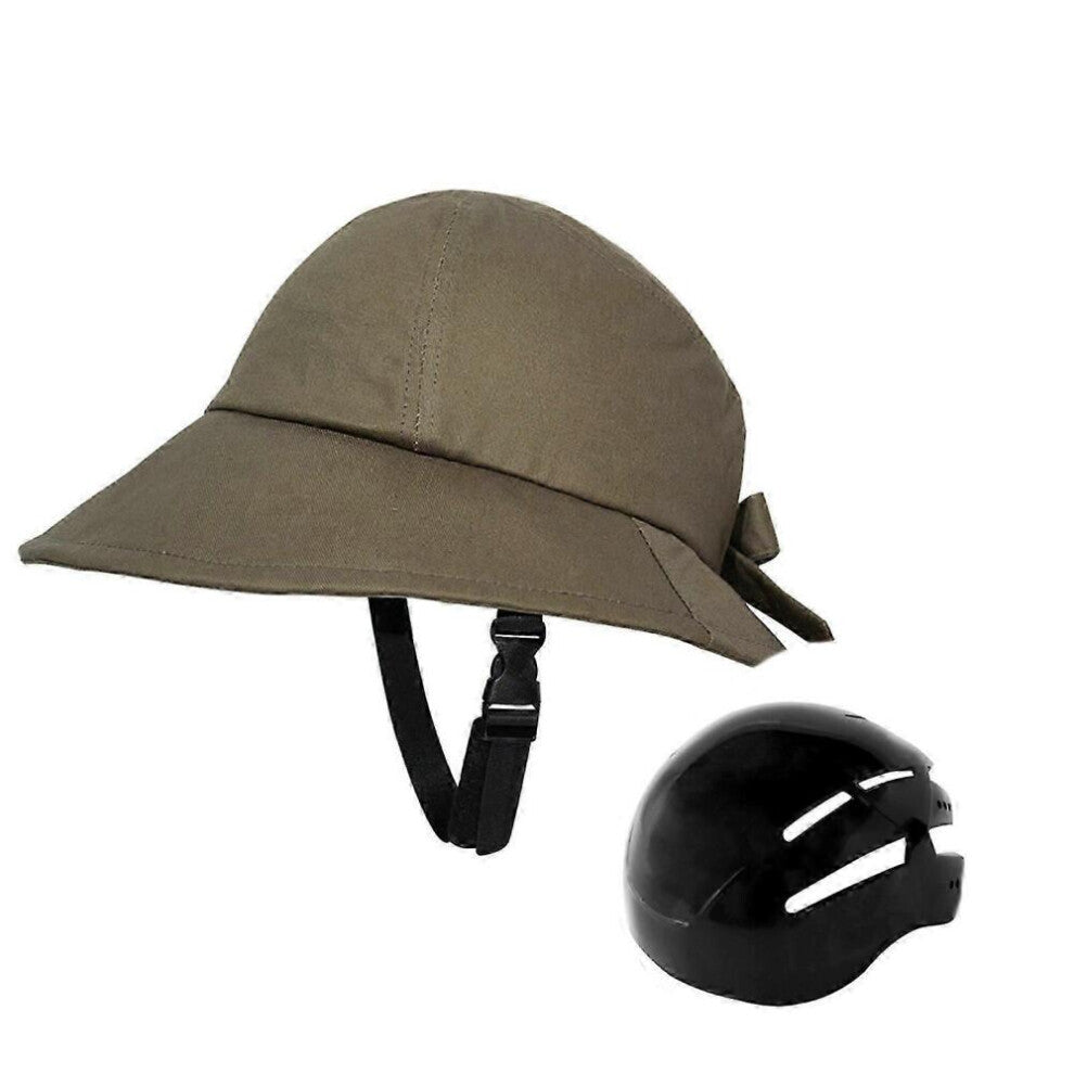 (Green)Hat Shaped Bike Helmets Woman Bicycles Helmets Cycling Hat Sun Hat Bike Helmets Hat Type Helmets for Cycling Riding-Yvan