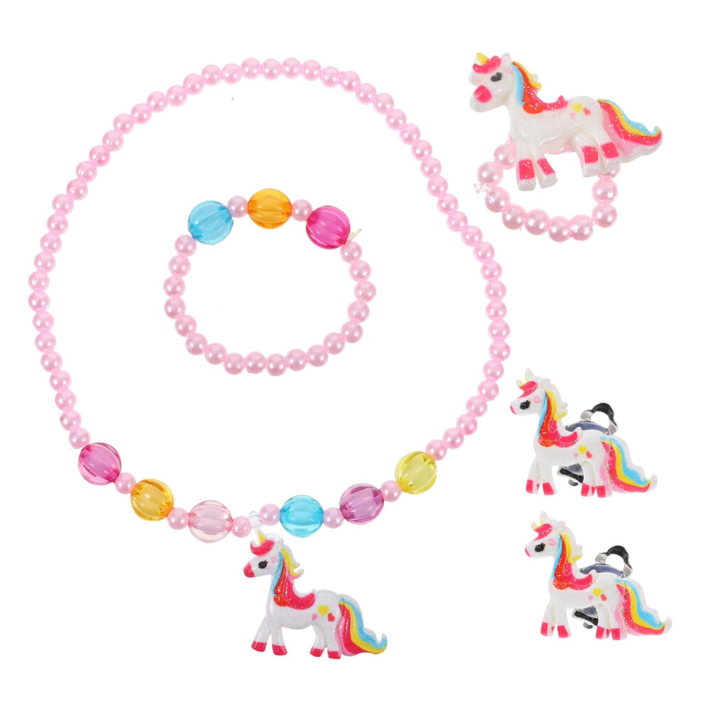 Jewellery Bracelet Necklace Acrylic White Pink Adjustable Fashion Jewelry for Women