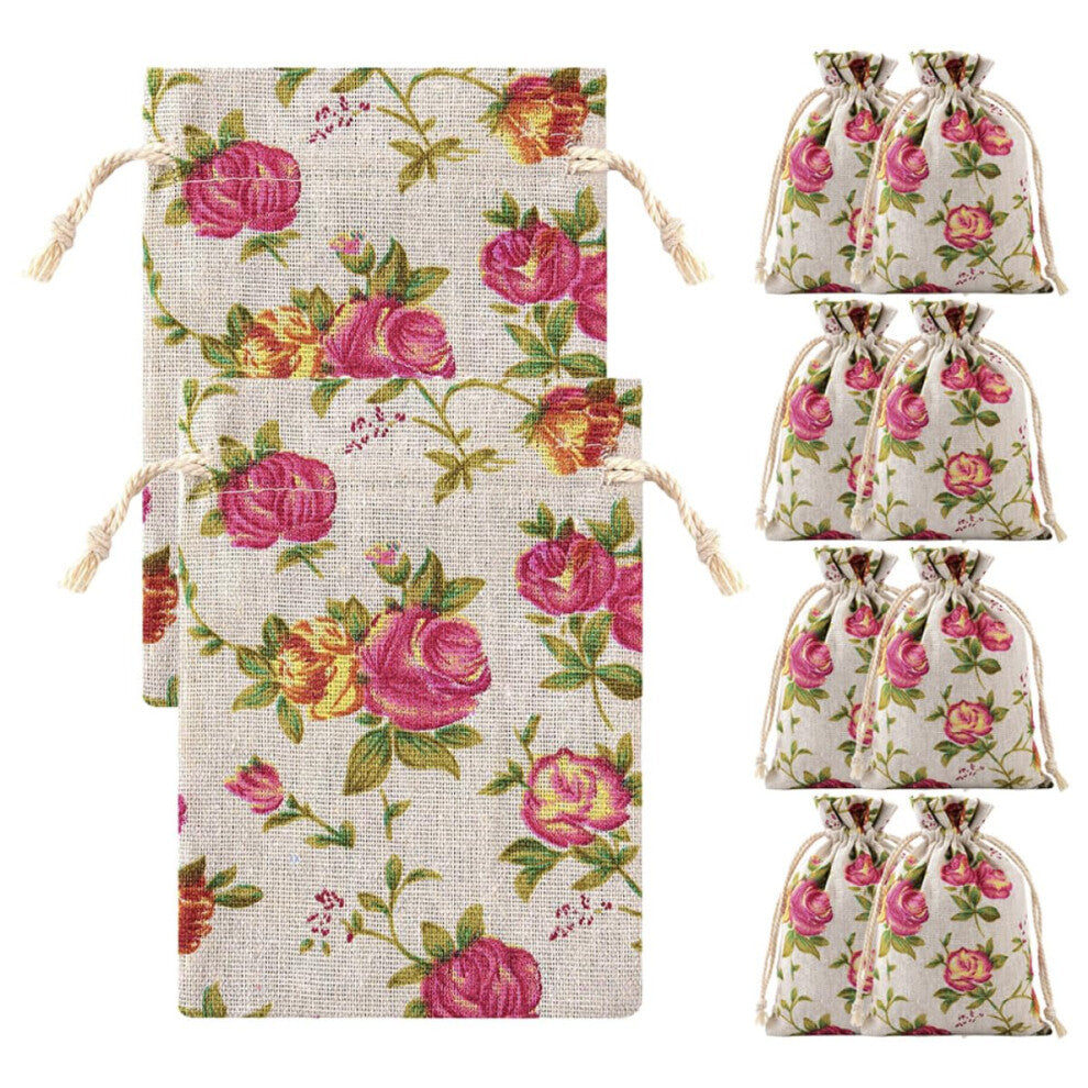 Cotton Drawstring Bags - 10 Pack Gift Bags for Weddings, Parties, Festivals - Versatile Treat and Jewelry Packaging