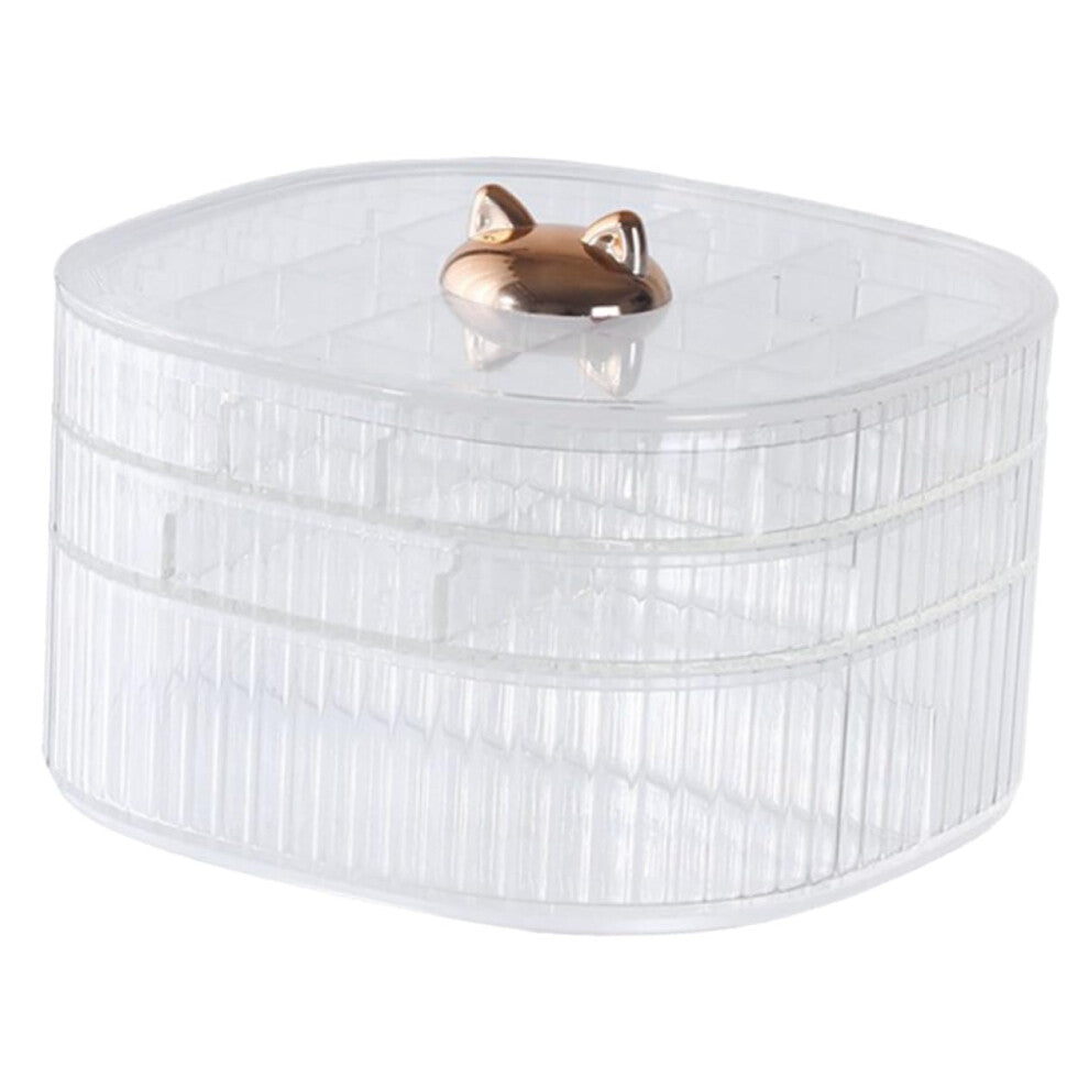 Stackable Transparent Jewelry Organizer Box with Large Capacity for Earrings, Rings, and Small Accessories Storage
