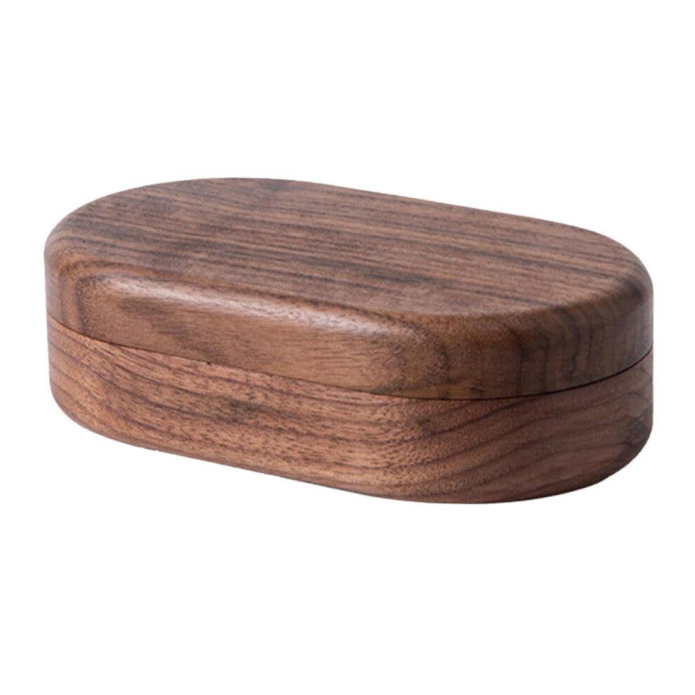 Solid Wood Jewelry Box for Women and Girls, Travel Accessories Organizer, Flannel Lined Earring Storage Case