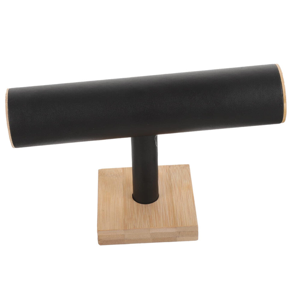 Bamboo Bracelet Holder Watch Stand Organizer Jewelry Box Display Case Armlet Storage for Watches and Accessories Black