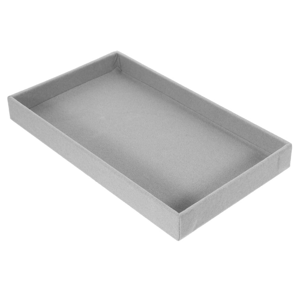 Jewellery Display Tray Stackable for Rings Necklaces Bracelets Versatile Organiser for Dressers Velvet Lined Empty Tray
