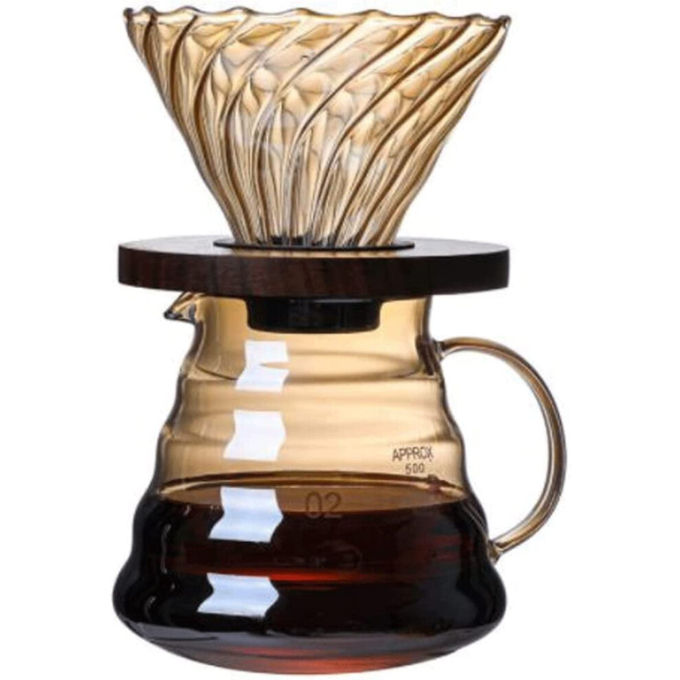 Fine Mesh Coffee Filter, Brown Glass Percolator Pot, Reusable Drip Funnel, Creative Brewing Supplies