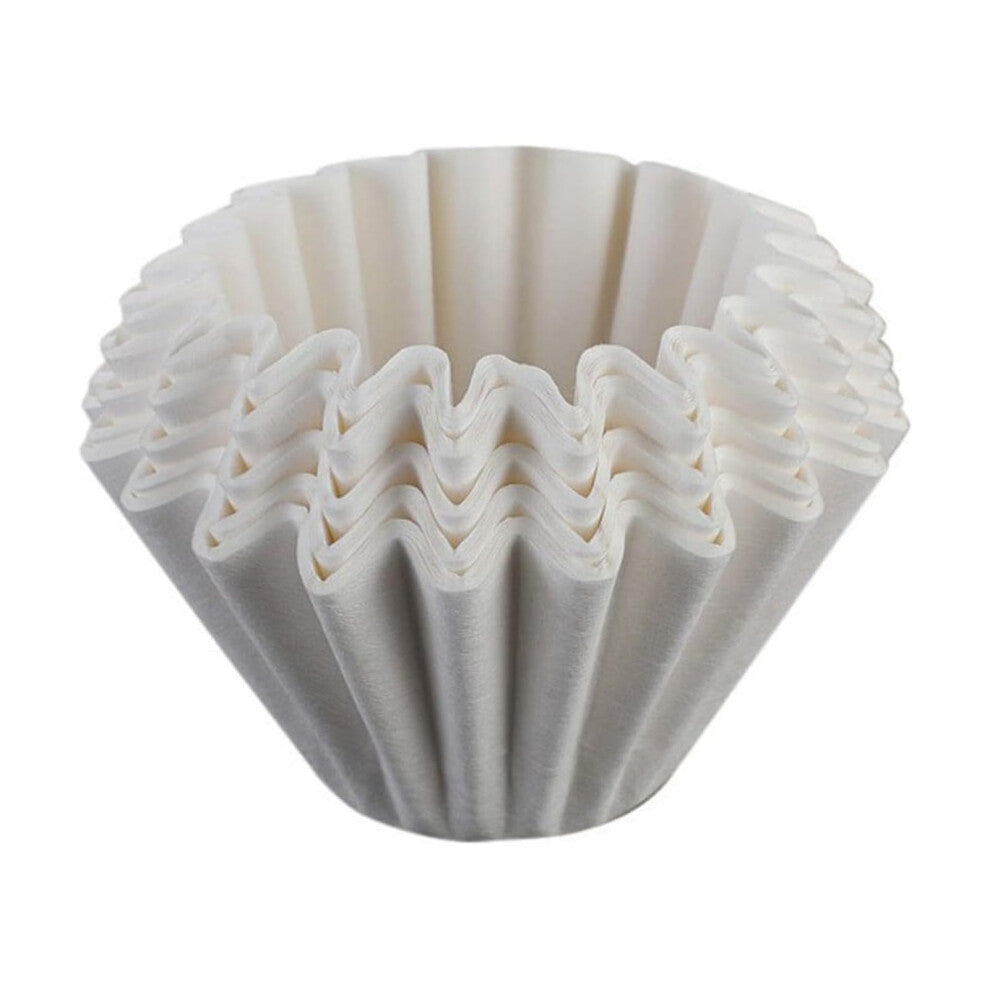 50 Paper Coffee Filter Baskets for Small Coffee Machines, White Marine Sieve, Single Use, Universal Size