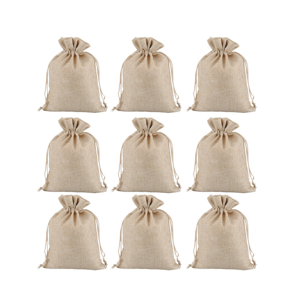 12pack Holding Cookies Storage Pouch Beige Linen For Jewelry