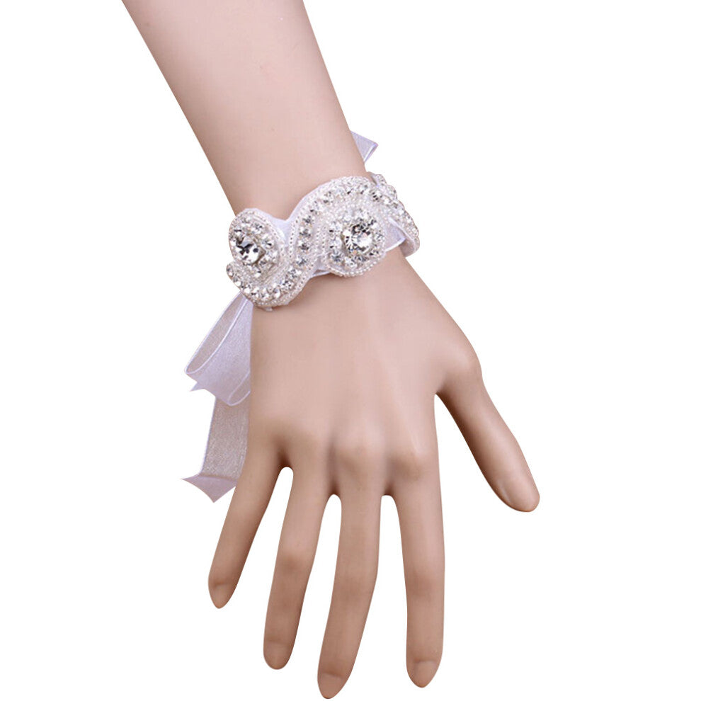 Zehuanyu Wedding Wrist Flower Engagement Wrist Flower Bridesmaid White
