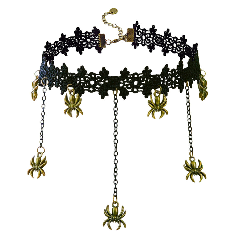 Spider Accessories Choker Black Lace 1pack For Women's