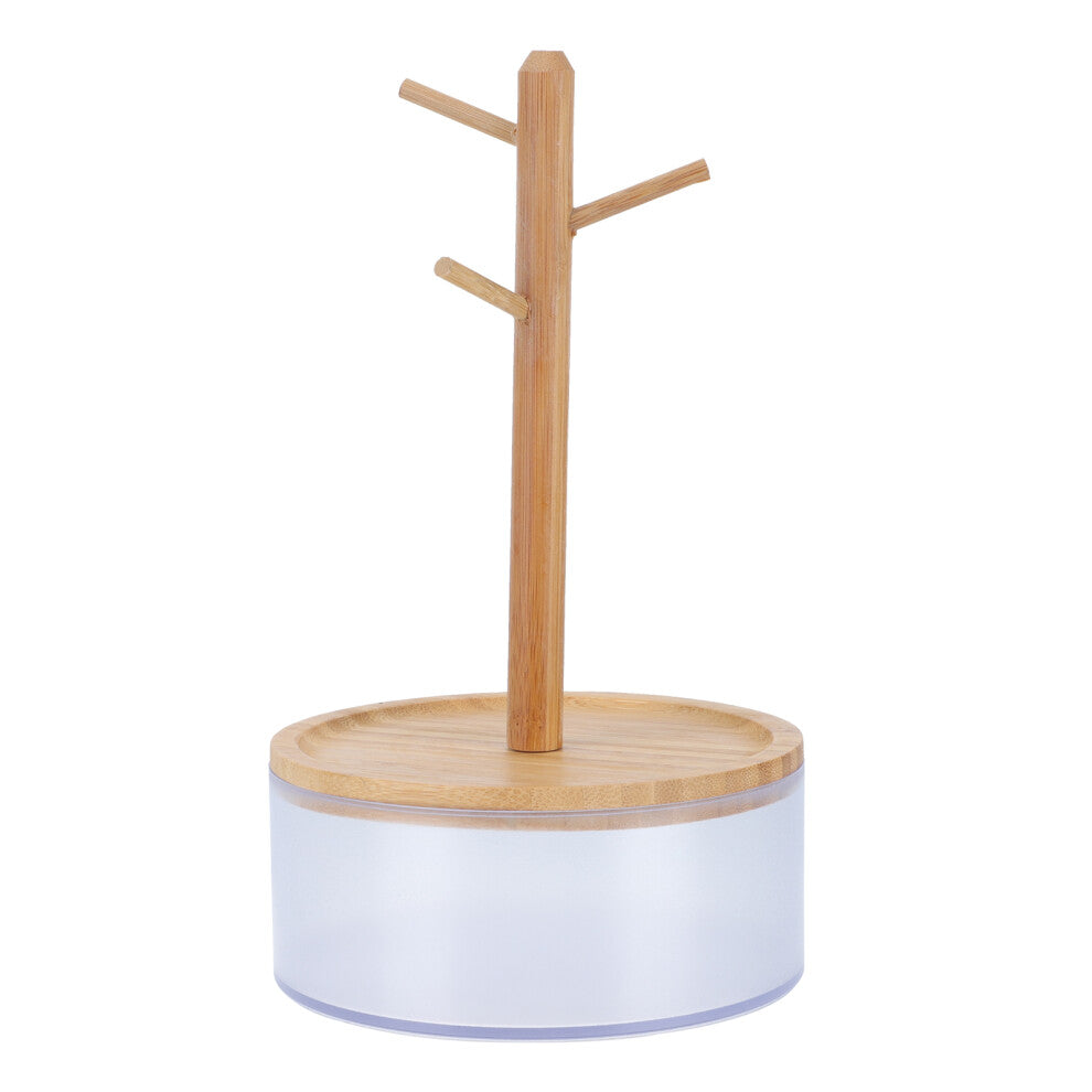 1pc Desktop Storage Box Ceramic Ring Abs Round