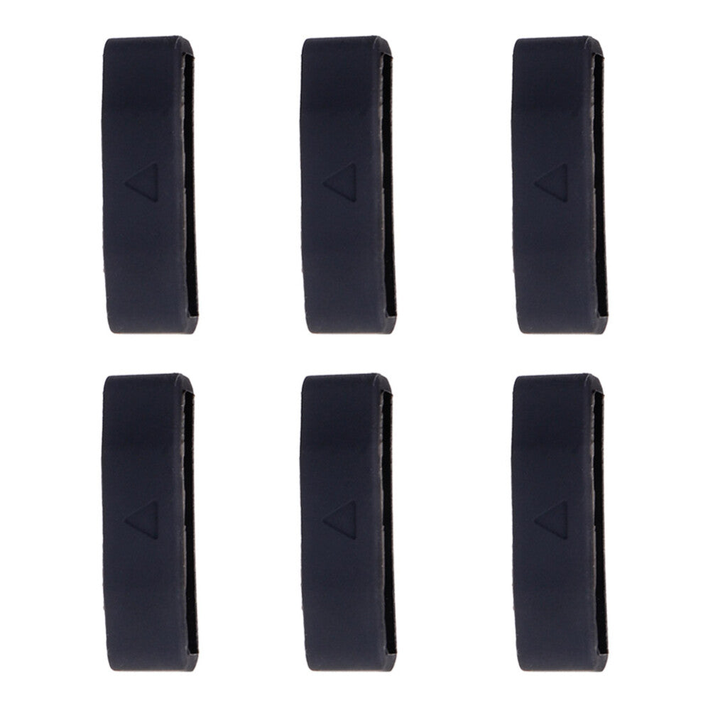 6pcs Silicone Watch Strap Loop Keeper Rings For Watches