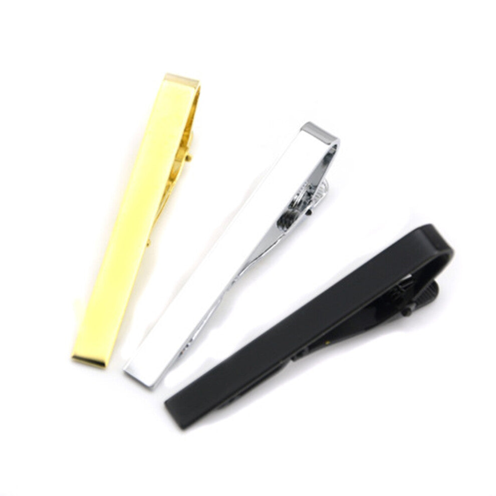 Mlins 3 Pcs Tie Clips Smooth Tie Clip Glossy Tie Clip Man