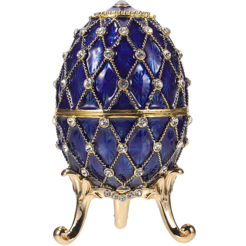 Retro Enamel Decorative Jewellery Box 1pcs 3.93x3.93x2.36 In