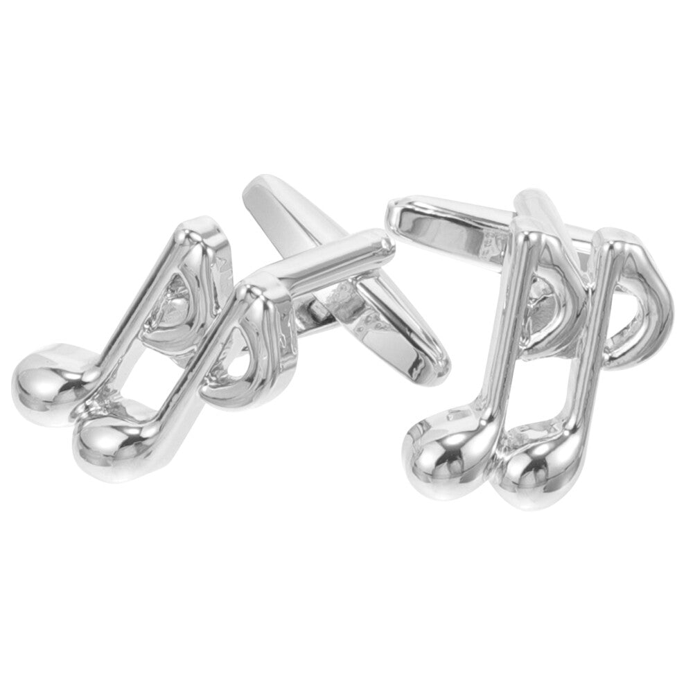 Mlins Badge Tie Music Cufflinks Man 2.80x2.00x1.50cm Silver