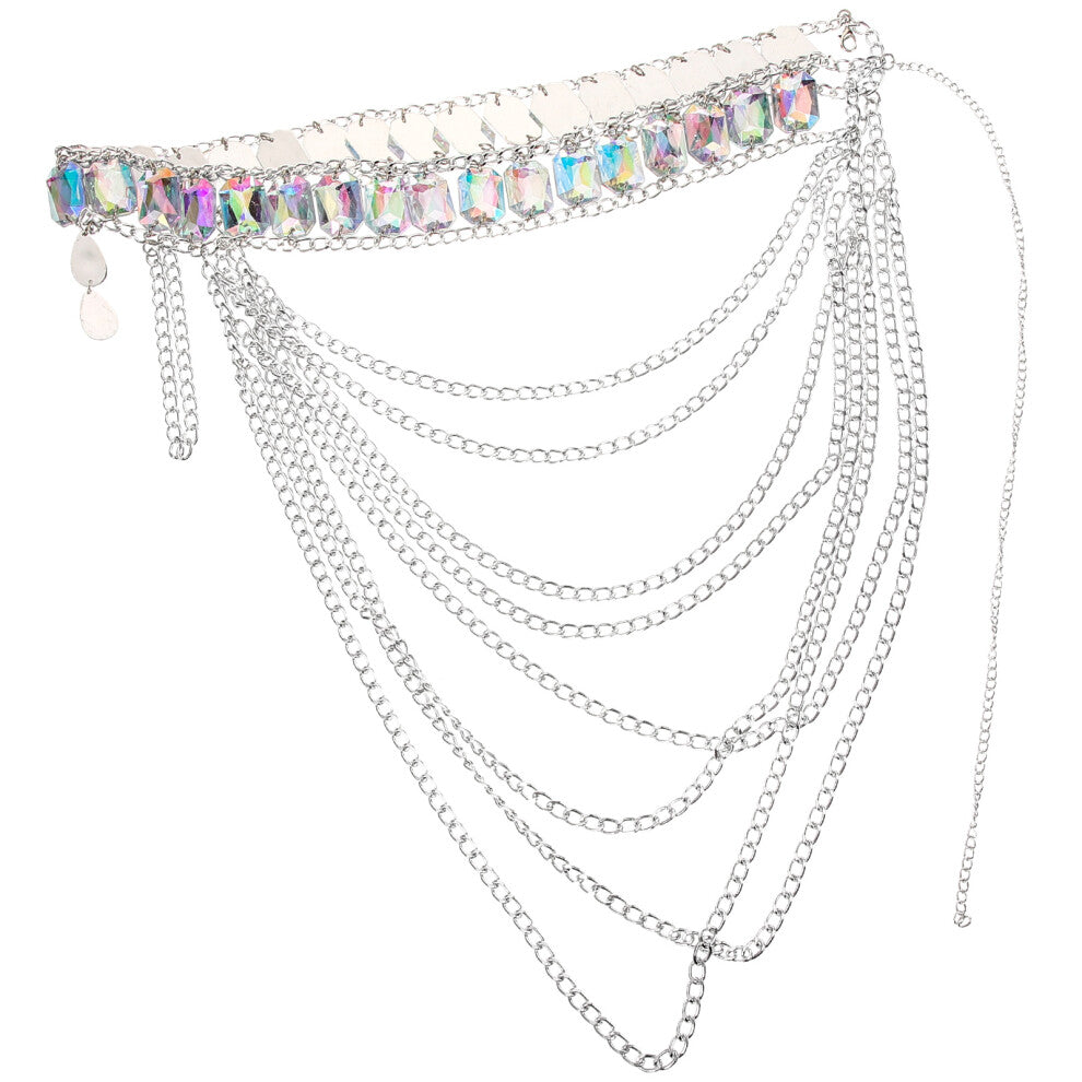 Glitter Waist Chain Miss 104.00x33.00x0.50cm Silver