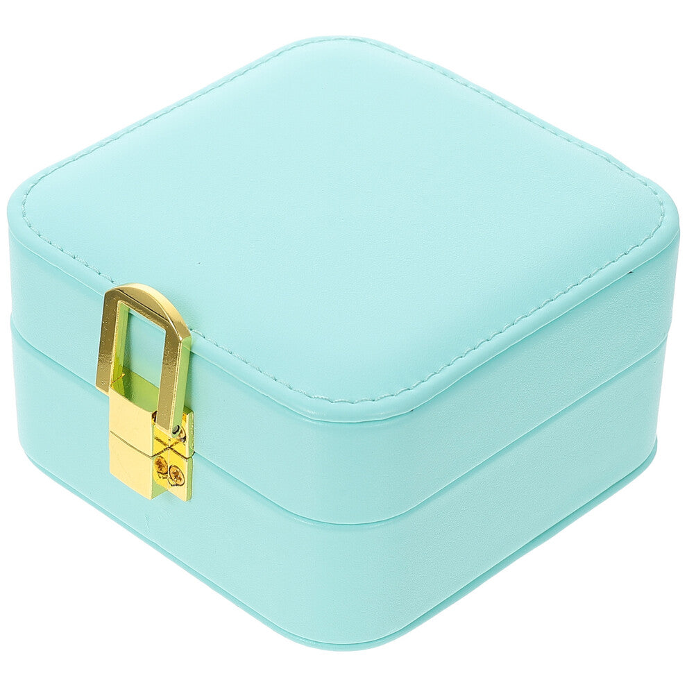 Simple Jewelry Box Blue 1pack For And Accessories Storage
